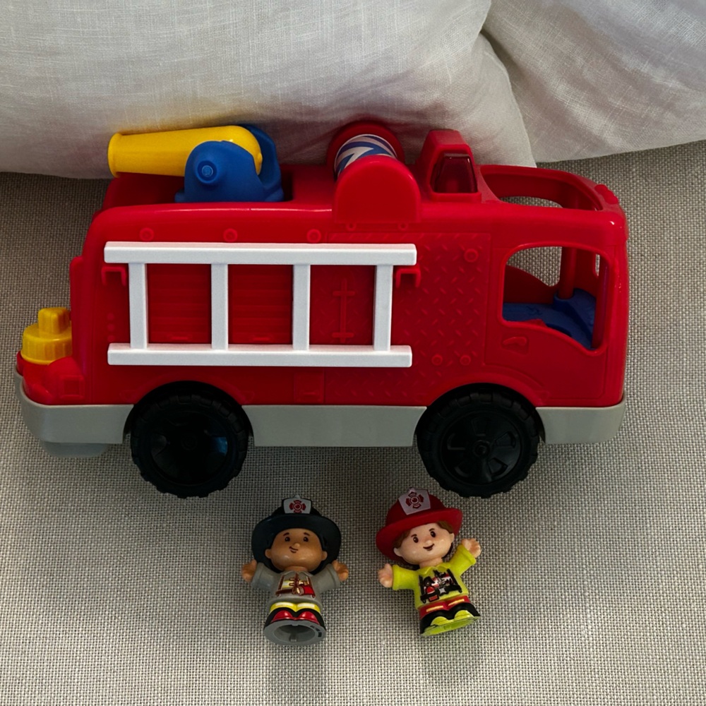 Little People Red Fire Truck Toy with Figures